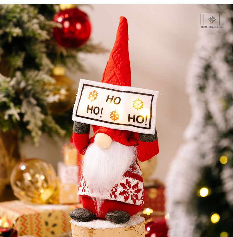  ÔNG GIÀ NOEL BẰNG LEN CẦM BIỂN 