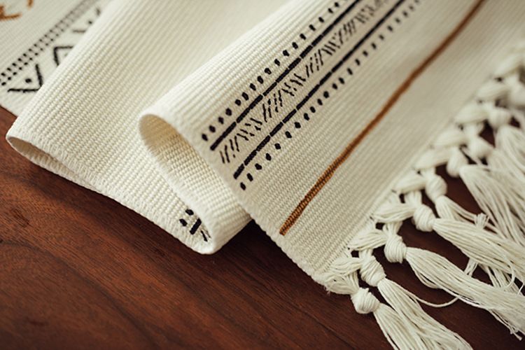 Table Runner nâu nhũ vàng