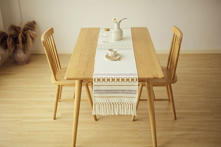 Table Runner nâu nhũ vàng