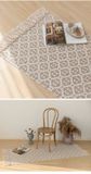  Thảm cạnh giường - thảm chân nâu hoa 70x160cm 