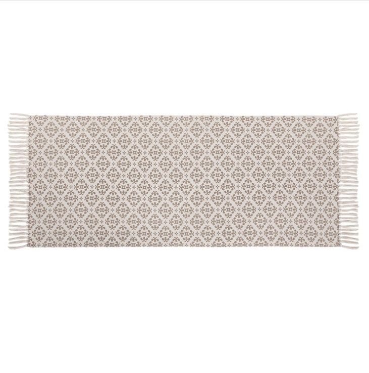 Thảm cạnh giường - thảm chân nâu hoa 70x160cm