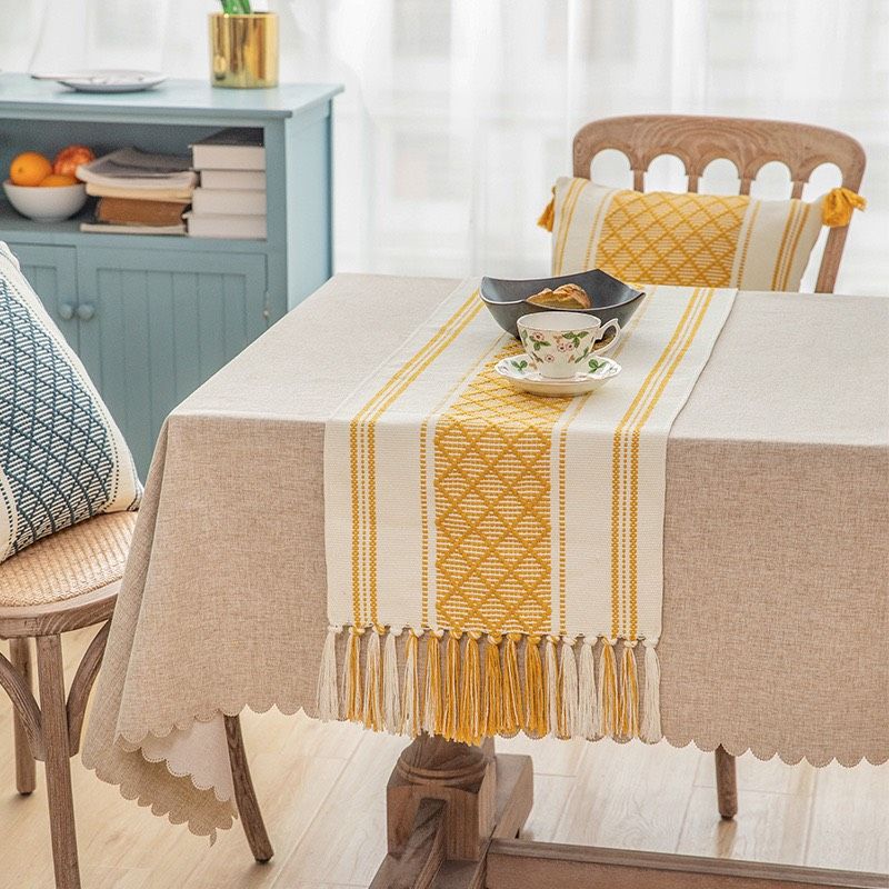Table runner thêu sợi đan royal