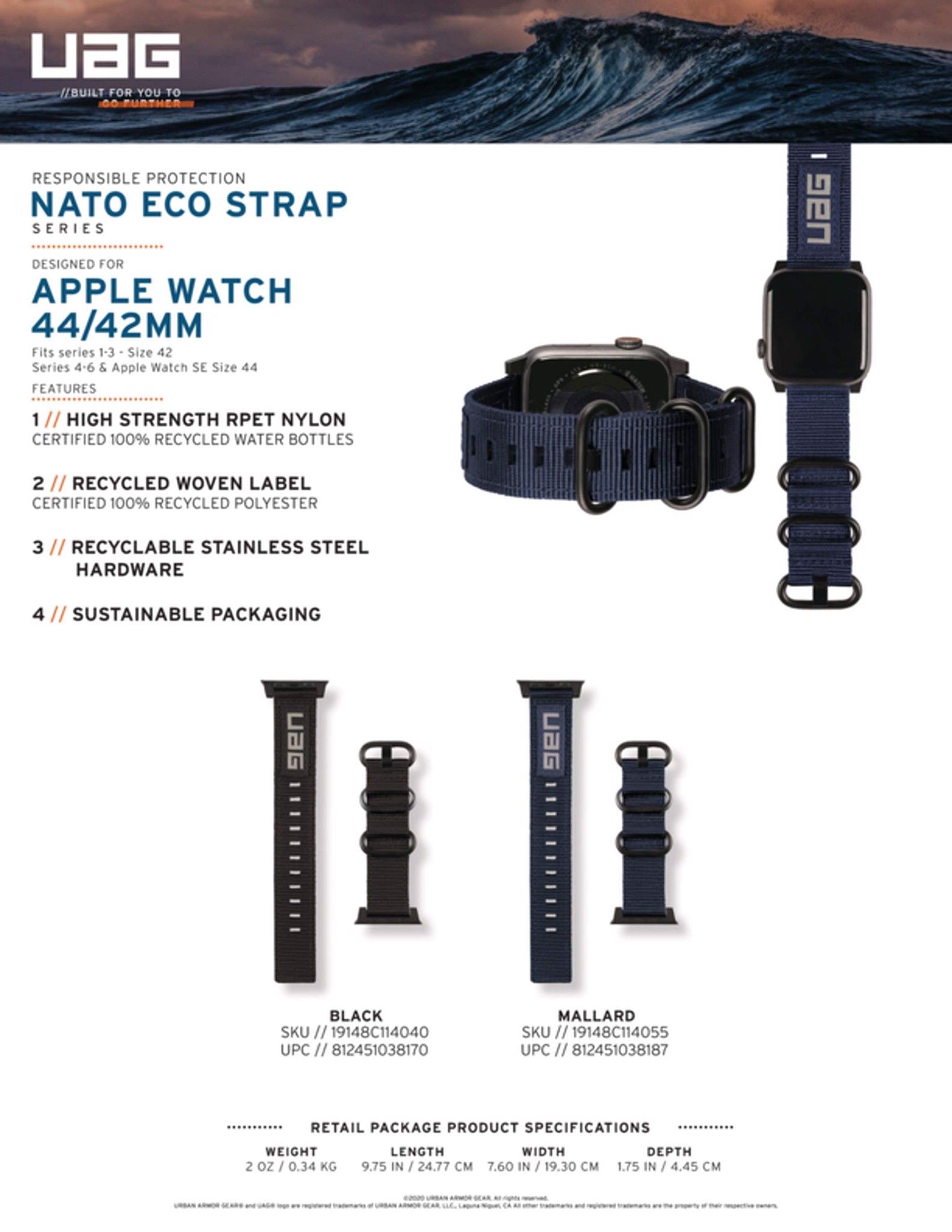 Dây dù UAG Nato Eco cho đồng hồ Apple Watch