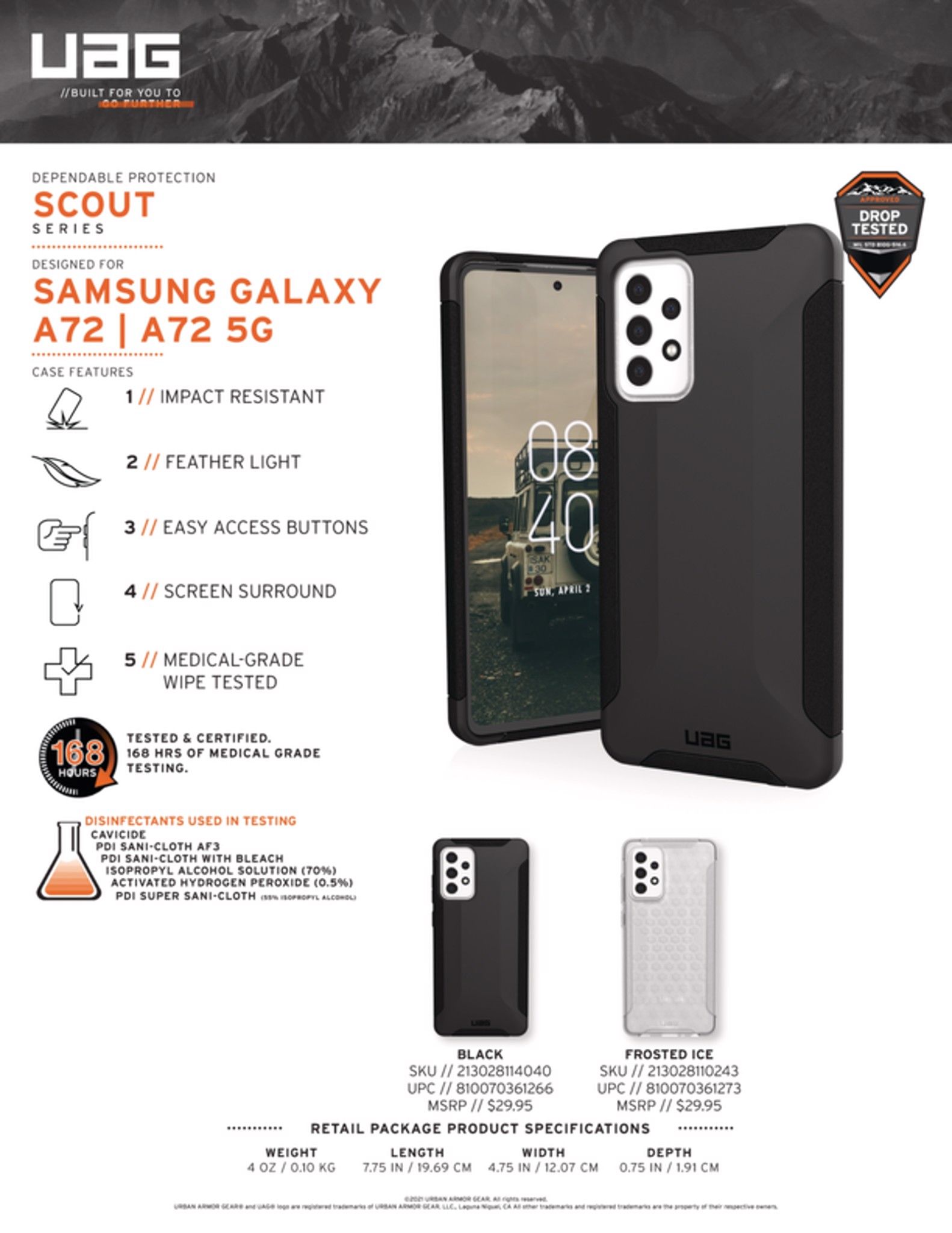 Ốp lưng Scout cho Samsung Galaxy A72/A72 5G