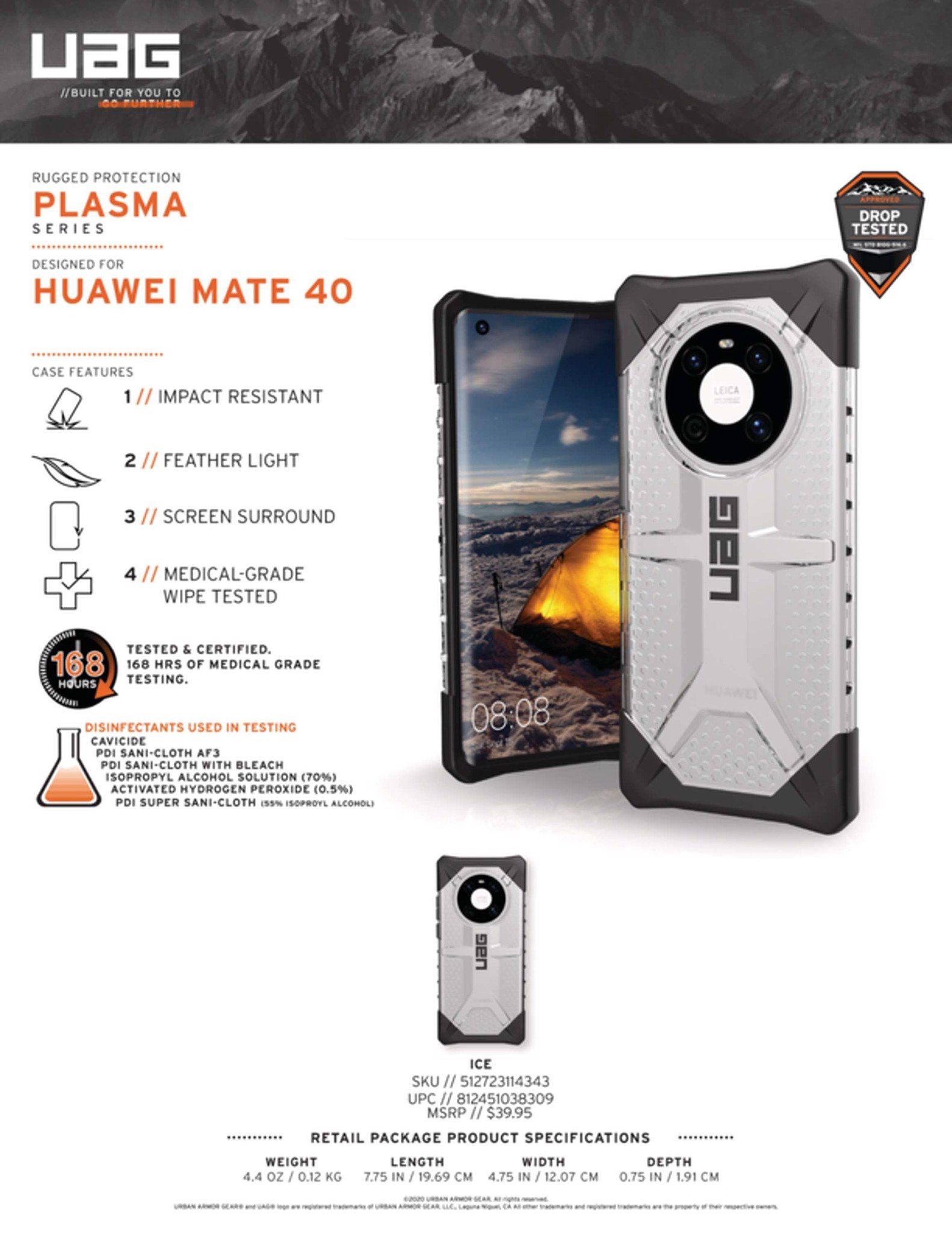  Ốp lưng Plasma cho Huawei Mate 40 [6.5-inch] 