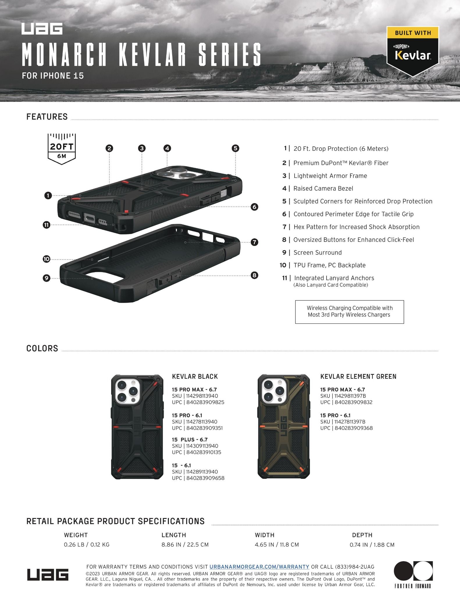 Ốp lưng Monarch cho iPhone 15 Pro [6.1 inch] 