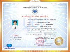 In chứng chỉ lấy ngay tại Đống Đa