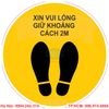 ĐỊA CHỈ BÁN TẤM DECAL BÀN CHÂN GIÃN CÁCH PHÒNG CHỐNG COVID-19 CÓ SẴN GIÁ RẺ