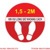 Chỗ In Decal Chống Dịch Hình Dấu Bàn Chân Dán Sàn Giãn Cách Xã Hội Lấy Ngay có sẵn