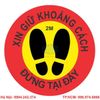 Bán tấm Sticker Hình Bàn Chân Dán Sàn Giãn Cách Xã Hội có sẵn giá rẻ