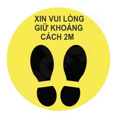 Bán tấm Sticker Hình Bàn Chân Dán Sàn Giãn Cách Xã Hội có sẵn giá rẻ