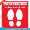 Bộ Tem nhãn decal phòng dịch Covid bán sẵn giá rẻ