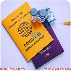 Vỏ da đựng passport miễn dịch covid