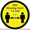 In Decal Dán Sàn Giãn Cách Xã Hội Phòng Chống Covid-19