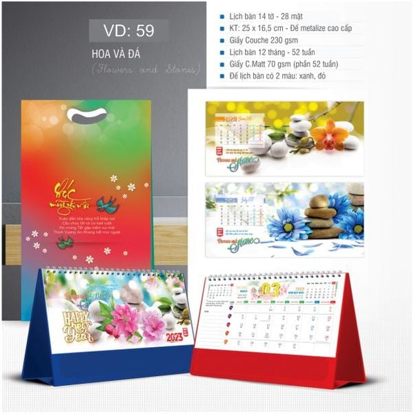 IN LỊCH ĐẺ BÀN 2023 - BÁN SẴN ĐỦ SIZE MỤ…