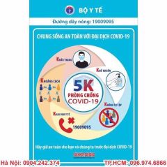 Bán in Poster - áp phích 5K chống dịch covid cho cửa hàng, xưởng, nhà máy giá rẻ