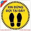 Bộ Tem nhãn decal phòng dịch Covid bán sẵn giá rẻ