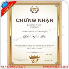 In chứng chỉ lấy ngay tại Sơn Tây