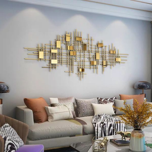 Decor treo tường trang trí phòng khách sọc ngang dọc phong cách minimalist VL_A0810