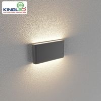 Kingled đèn led gắn tường ngoài trời 2 đầu màu đen, 12W, KT: 17*2,8*9, 3000K LWA8011-M-BK