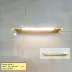 HT Đèn tranh đèn gương inox vàng Dài 51cm, cao 4cm 7W L028_V HTDETG-014-AB