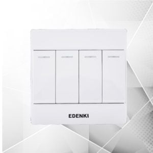 EDK Bộ công tắc bốn 2 chiều, màu trắng EC-204