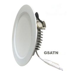 GS Đèn downlight âm trần tán quang 12w điện áp 220V AC, ánh sáng 3000k, 80Lm/W, CRI 80, kích thước D140*40, lỗ khoét 110, góc chiếu 24 độ GSATN12-3K