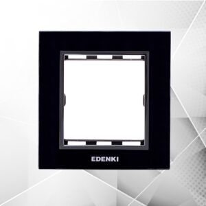 EDK Mặt viền 1 module, kính cristal đen EL-CGB01
