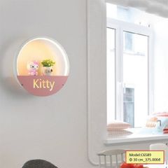 HT Đèn tường trang trí Kitty màu hồng D300 C6589 HTDTTR-023