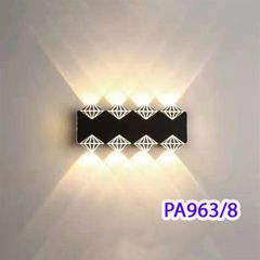 Đèn tường hiện đại 8 tia 2 đầu thân đen PA963/8 VLDTHD-100-8