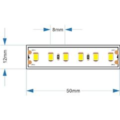 ELV Dây led 10W, chíp Epistar, KT: 10000*8*H1.2, số mắt led 120, 24V, IP20, 85lm/W, điểm cắt 6 mắt, 3000K (10m/cuộn) CEGB28120-100-10W-3K