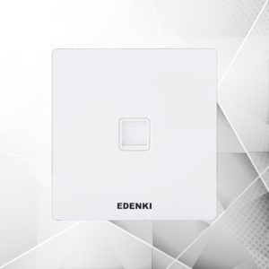 EDK Bộ ổ cắm mạng đơn, màu trắng EE-C501