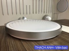 Kosoom Đèn ốp trần trang trí thạch anh, viền trắng D500 36w ánh sáng đổi màu OP-KS-TAT-36-DM