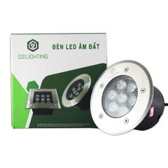 GS Đèn âm đất tròn GSDT 7w điện áp 24V AC, ánh sáng 3000k, IP65, kích thước D130*90, lỗ khoét 115, góc chiếu 90 độ GSDT7-24