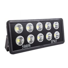 GS Đèn pha led công suất cao 500w điện áp 220v AC, ánh sáng 6000k, 130Lm/W, IP65, CRI >80ra, kích thước D830*360*100, GSCSC500-6K