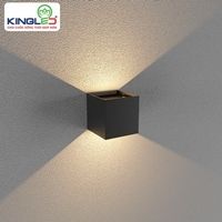 Kingled đèn led gắn tường trong nhà 2 đầu màu đen, 6W, KT: 10*10*10, 3000K LWA5011-BK