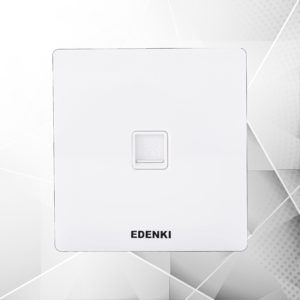 EDK Bộ ổ cắm điện thoại đơn, màu trắng EE-T01