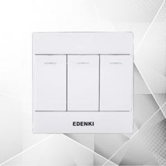 EDK Bộ công tắc ba 1 chiều, màu trắng EC-103