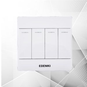 EDK Bộ công tắc bốn 1 chiều, màu trắng EC-104