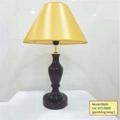 HT Đèn bàn trang trí thân gỗ, chao vải vàng (giá không bóng) B066 HTDBTR-030