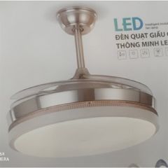 Gomani Quạt trần đèn thu cánh màu trắng 4 cánh 107cm 40W DC đèn 72W D51x107cm GMQ1-72W VLQTGO-001