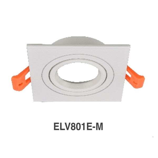 ELV Chóa đèn led âm trần spotlight KT: 92*92*H17, lỗ khoét 75*75, màu trắng, IP20 ELV801E-M-WH