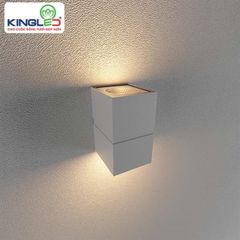 Kingled đèn led gắn tường ngoài trời 2 đầu vuông màu trắng, 2*12W, KT: 10*11,5*17, 3000K LWA0150B-WH