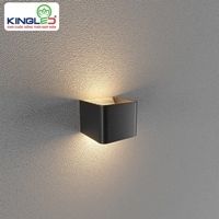Kingled đèn led gắn tường trong nhà 2 đầu màu đen, 5W, KT: 10*10*8, 3000K LWA901A-BK