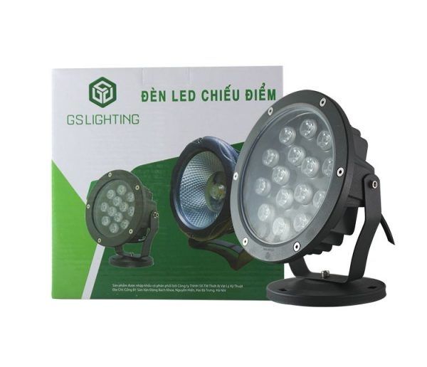 GS Đèn chiếu điểm GSCD 15w điện áp 220v, ánh sáng 3000k, IP67, kích thước D152*58*180, góc chiếu 90 độ GSCD15