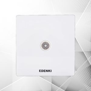 EDK Bộ ổ cắm tivi đơn, màu trắng EE-TV01