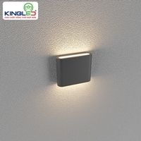 Kingled đèn led gắn tường ngoài trời 2 đầu màu đen, 8W, KT: 11*2,8*9, 3000K LWA8011-S-BK