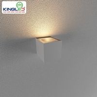 Kingled đèn led gắn tường ngoài trời 1 đầu vuông màu trắng, 12W, KT: 9*9*10,5, 3000K LWA0150A-WH