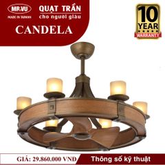 Quạt trần đèn Mr.Vu CANDELA 3 cánh 76cm