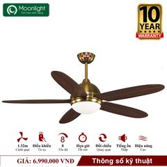 Quạt trần đèn Mr.Vu DAISY 5 cánh 1m32 30W DC